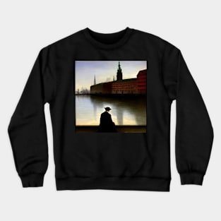 Hamburg in Caspar David Friedrich Style Crewneck Sweatshirt